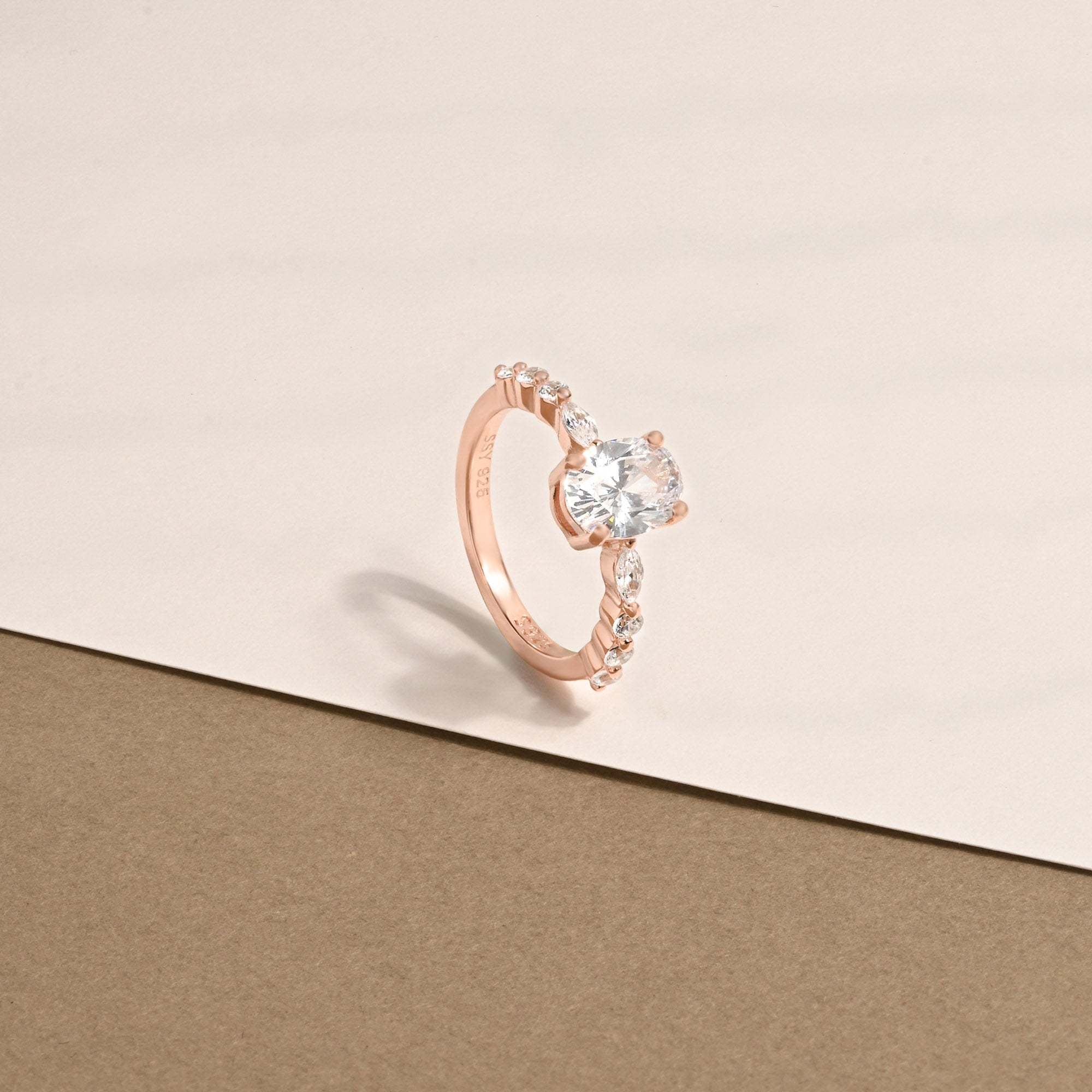 Oval Marquise CZ Ring