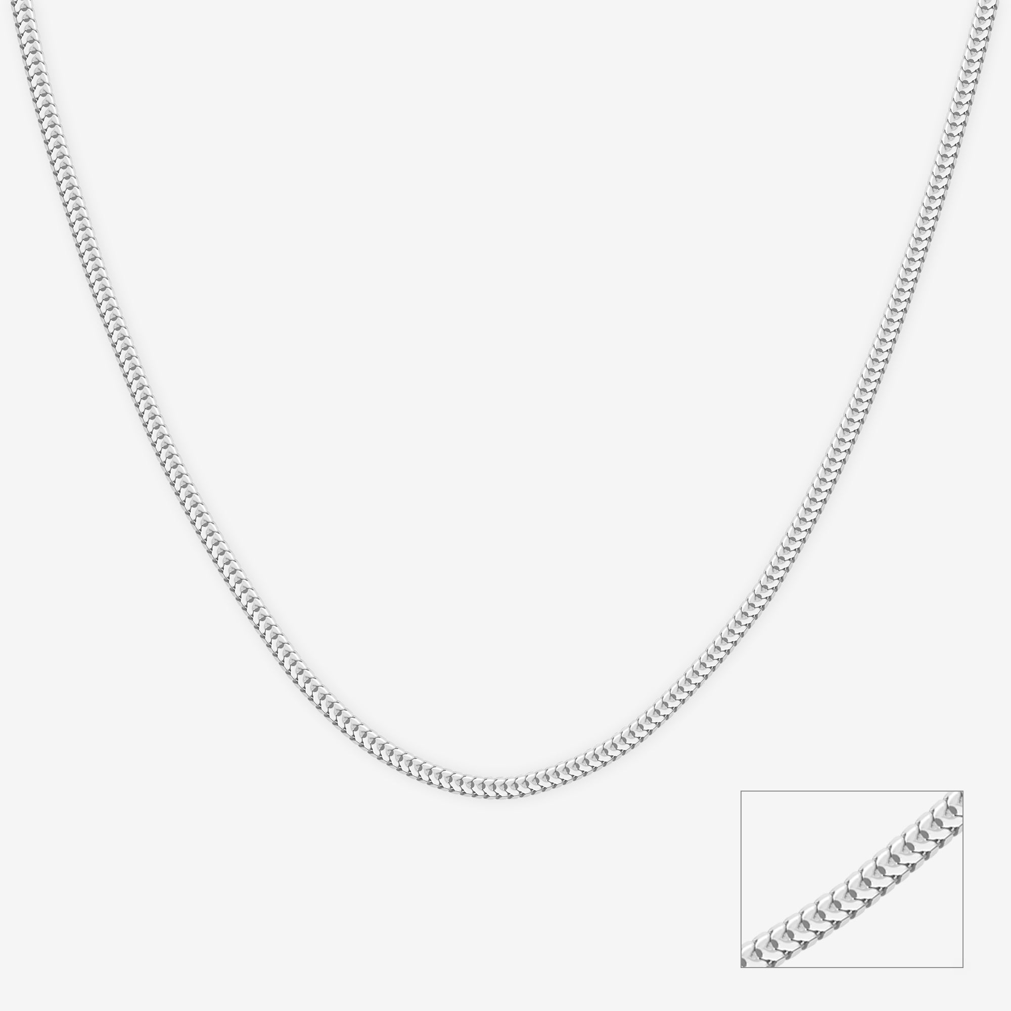 Fishbone Silver Chain
