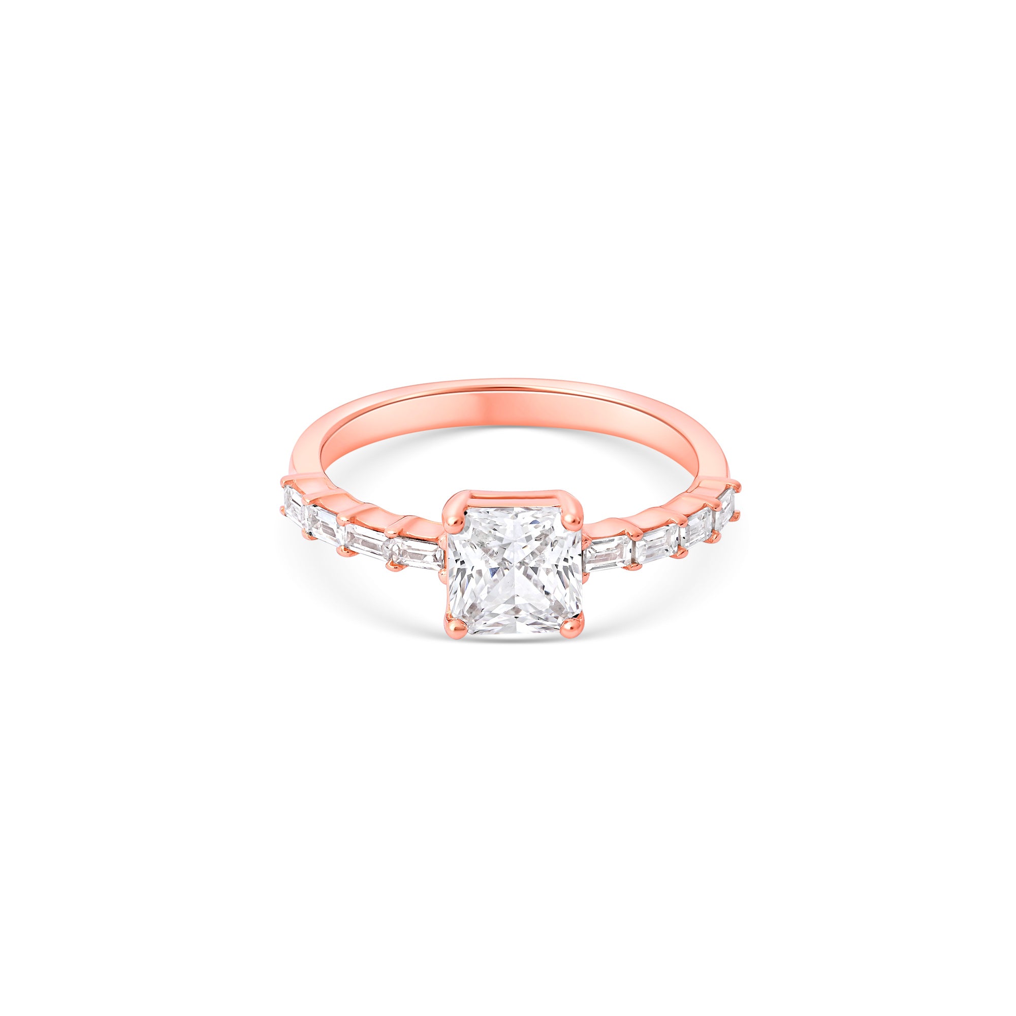 Princess Baguette CZ Ring