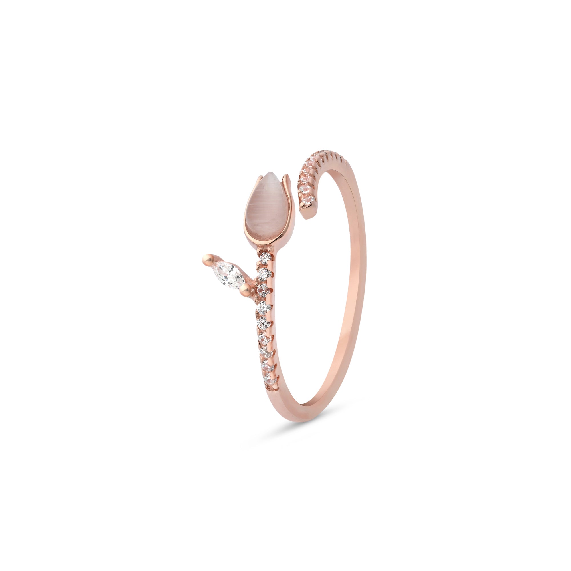 Tulip Bloom Silver Ring