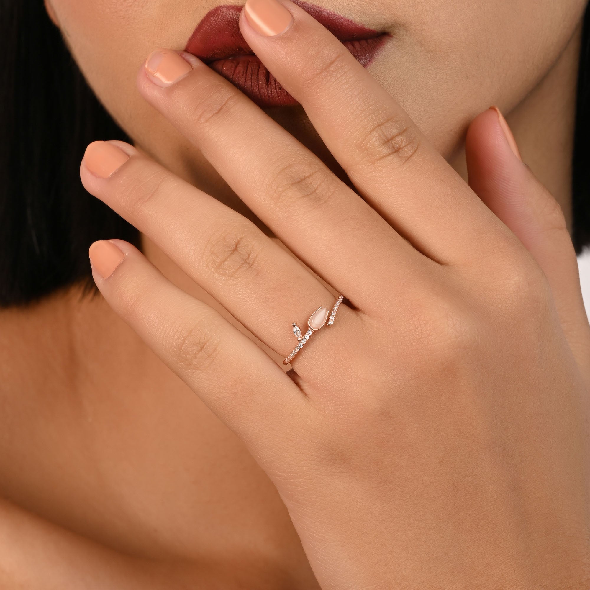 Tulip Bloom Silver Ring