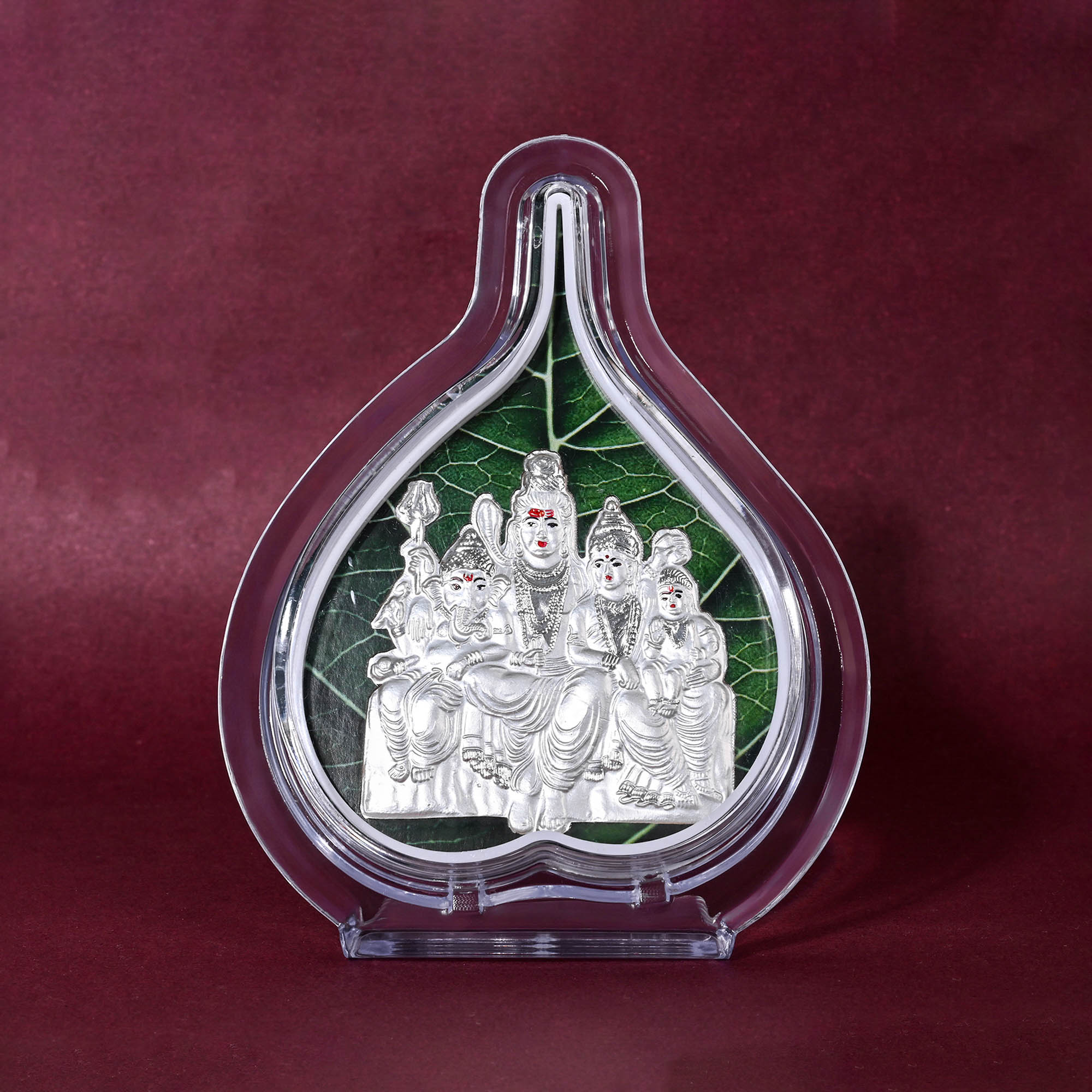 999 Silver Shiv Parivar Idol Frame