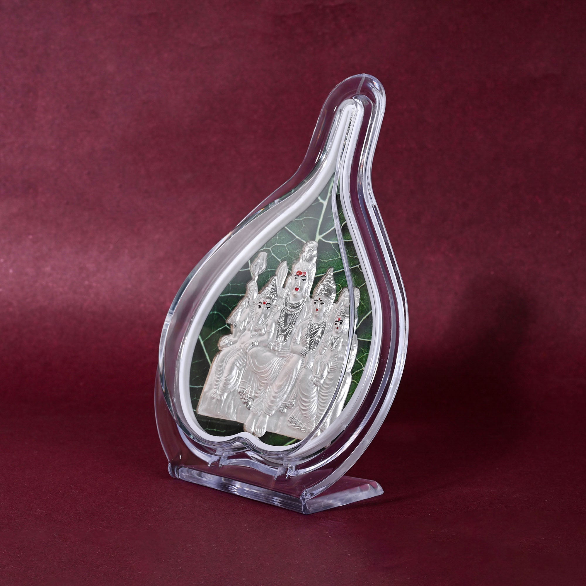 999 Silver Shiv Parivar Idol Frame