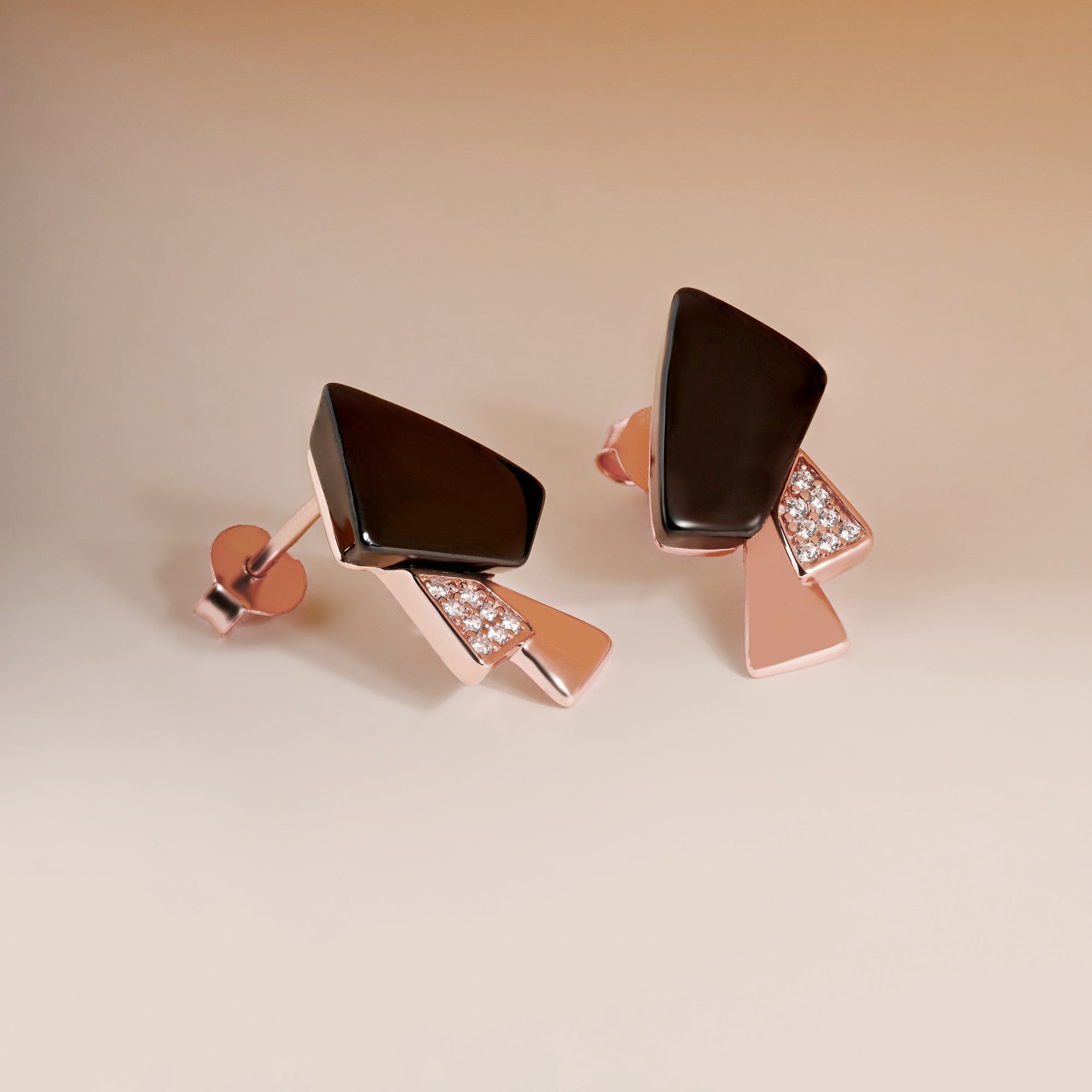 Enamel Asymmetric Earrings