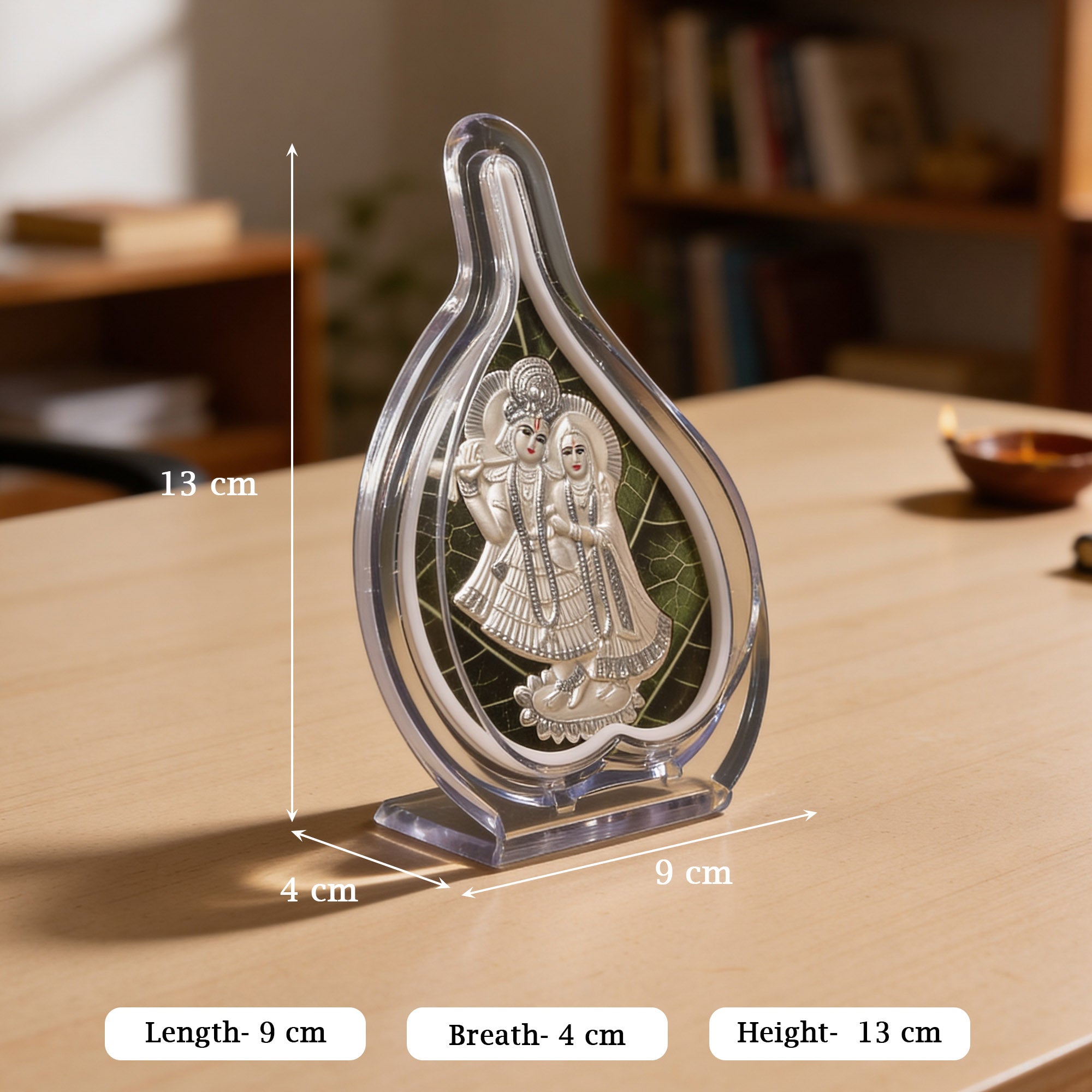 999 Silver Radha Krishna Idol Frame