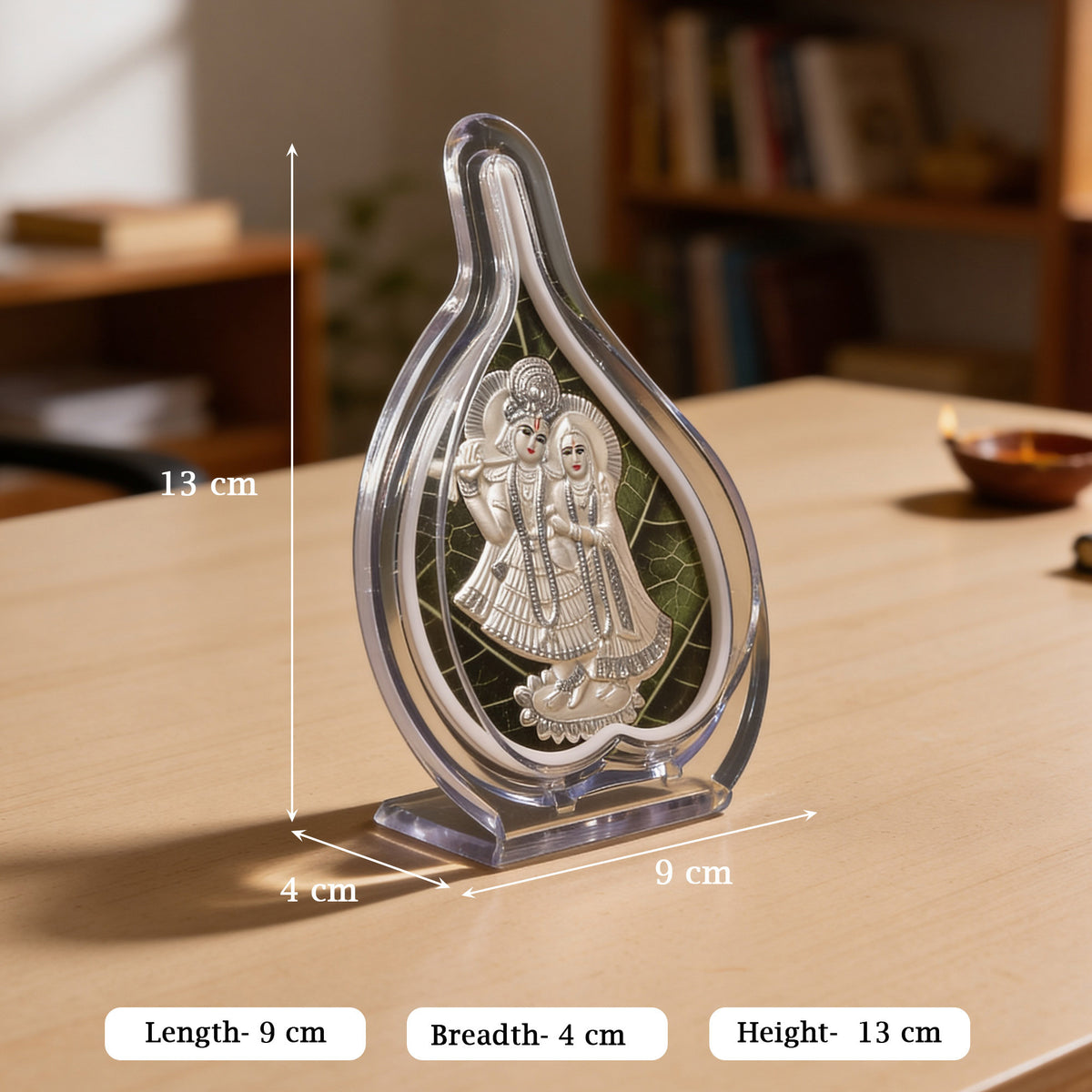 999 Silver Radha Krishna Idol Frame
