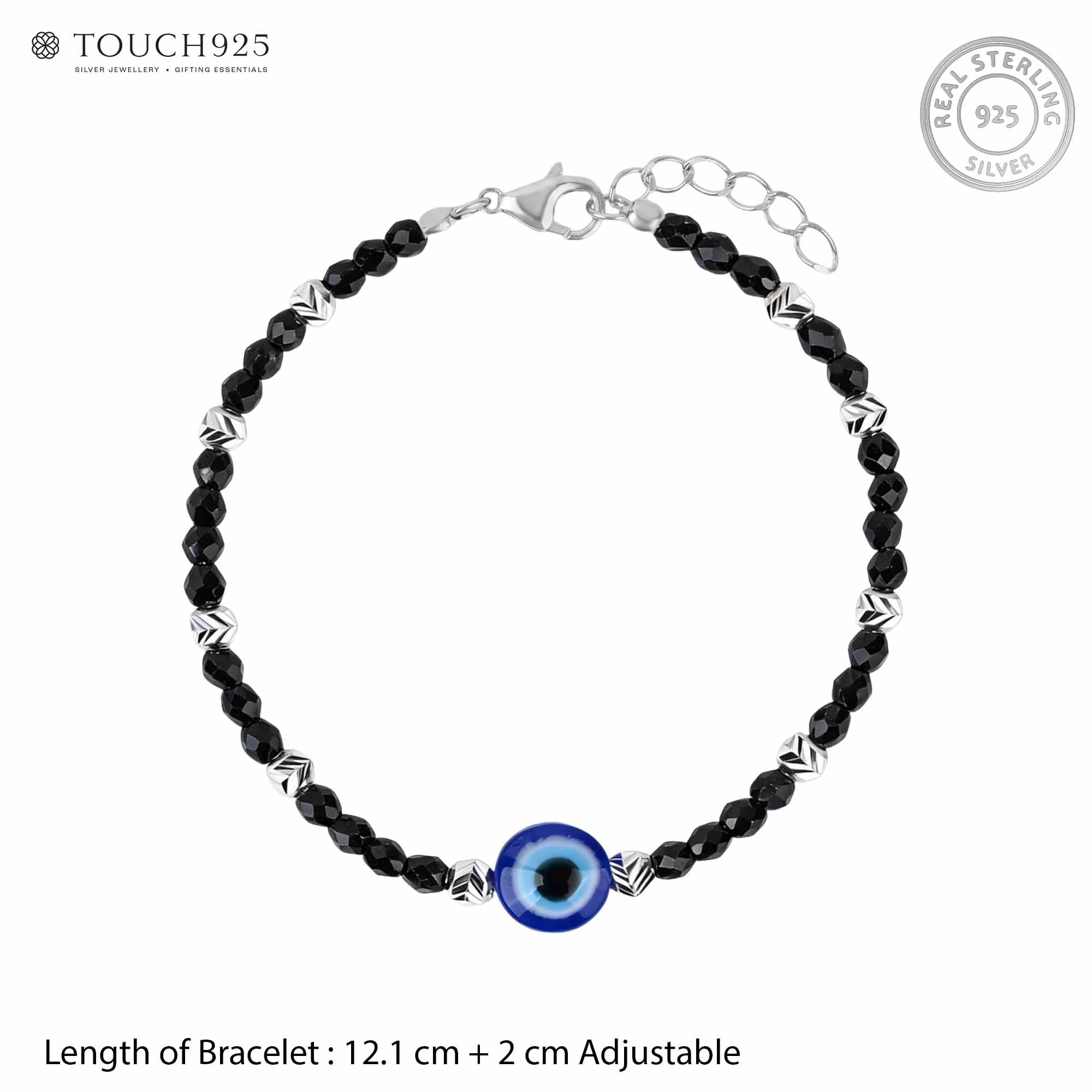 925 Silver Evil Eye Kids Anklet