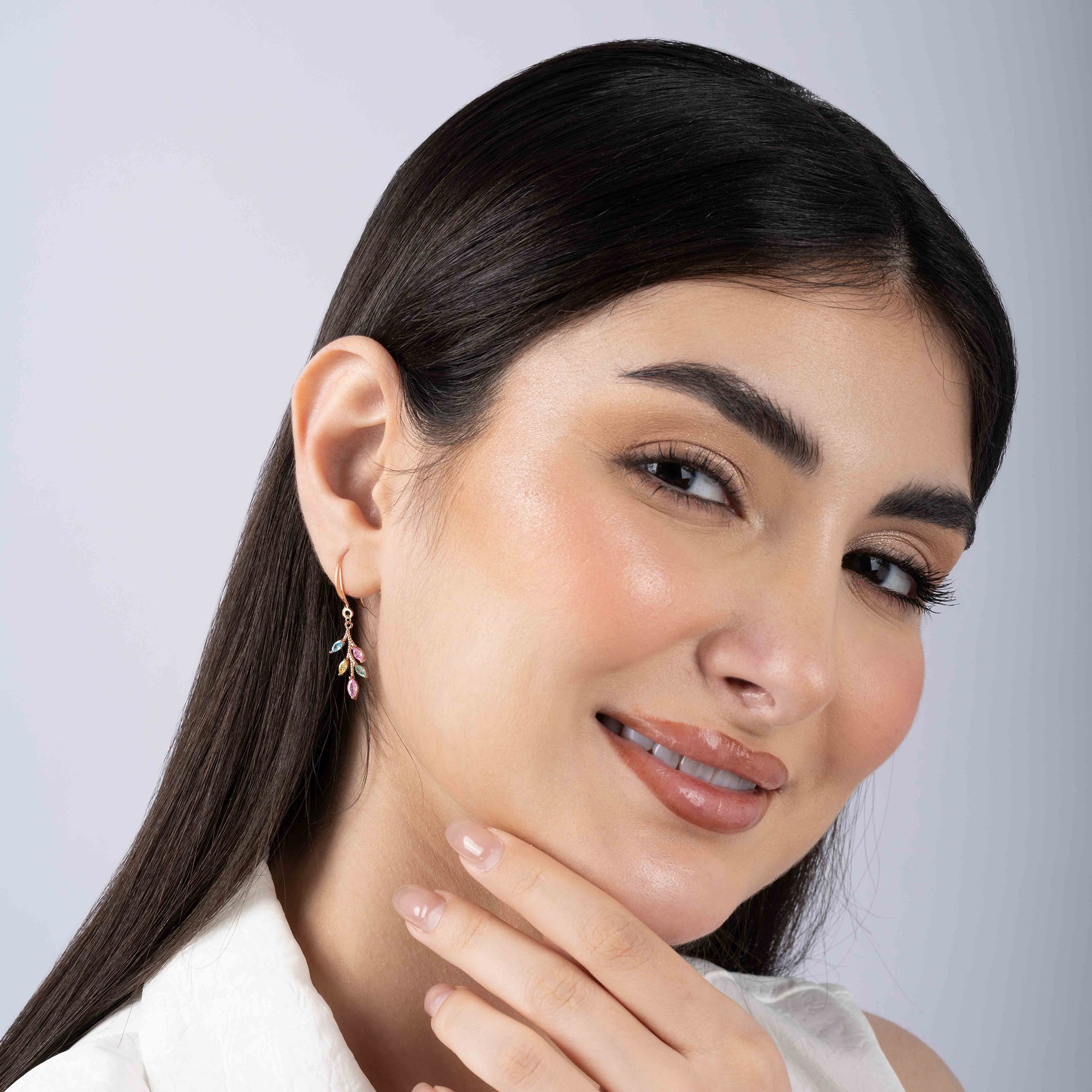 silver earrings