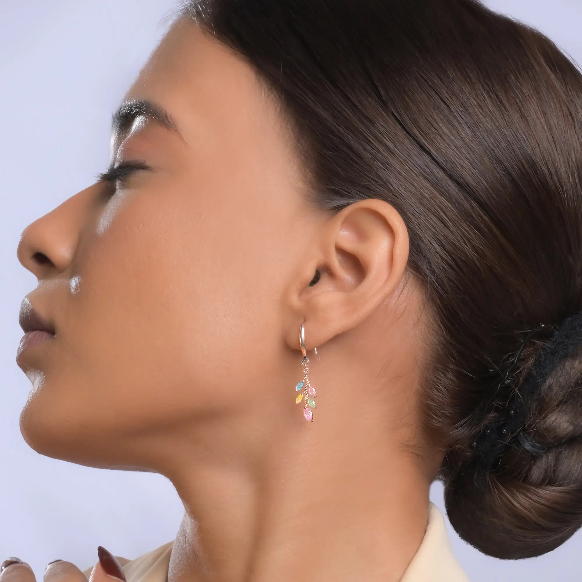 silver earrings