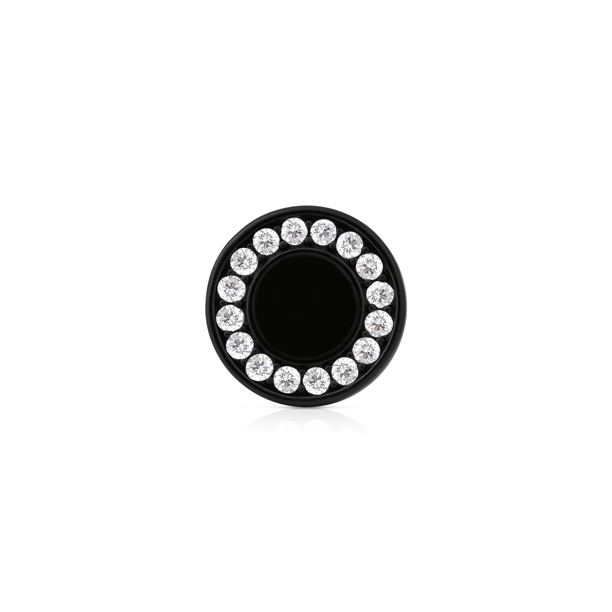 Black Halo Circular Stud