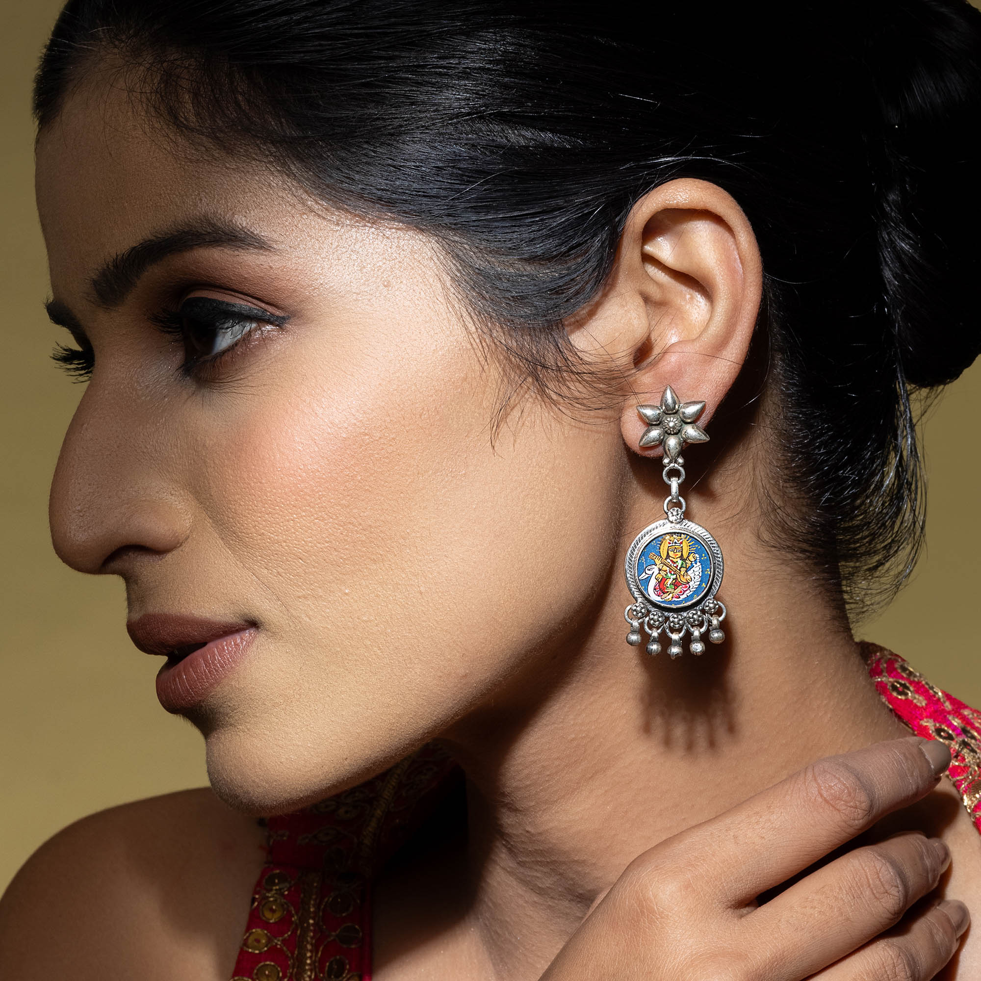 Handcrafted Goddess Motif Earrings