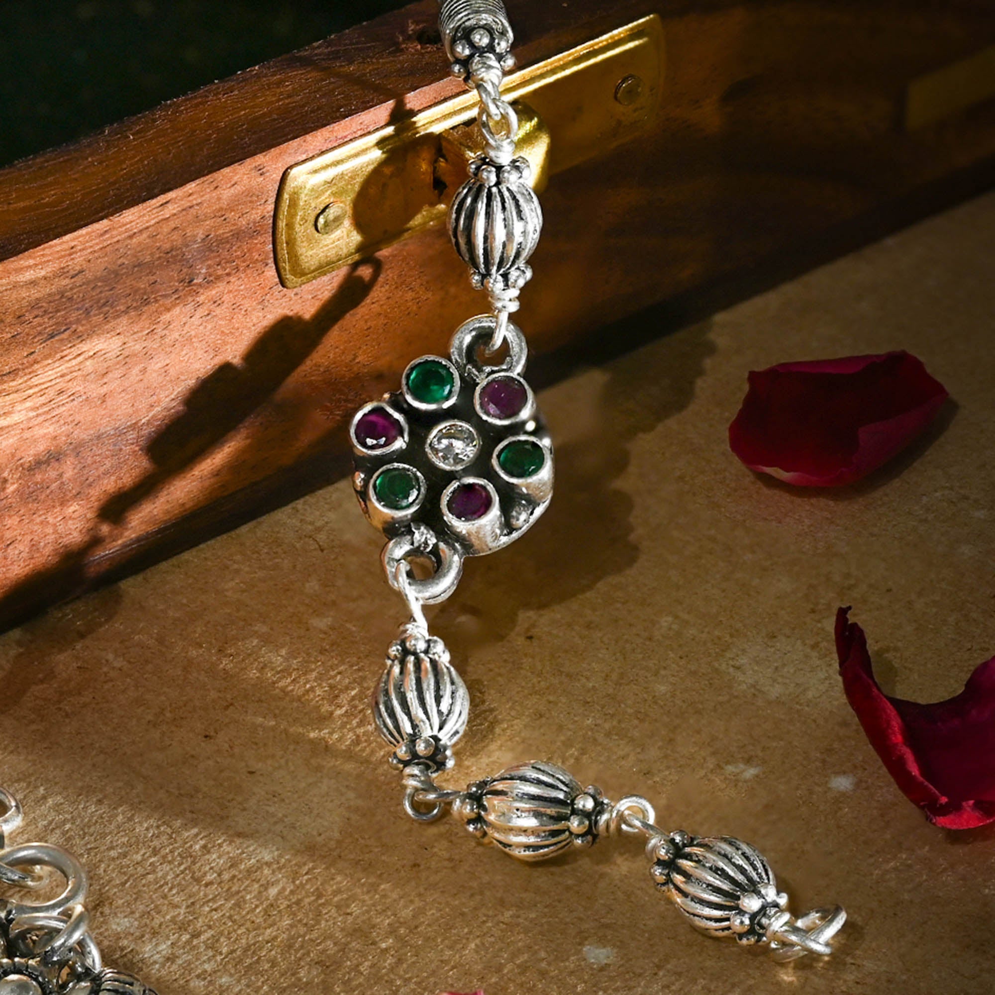 Floral Stone Anklet