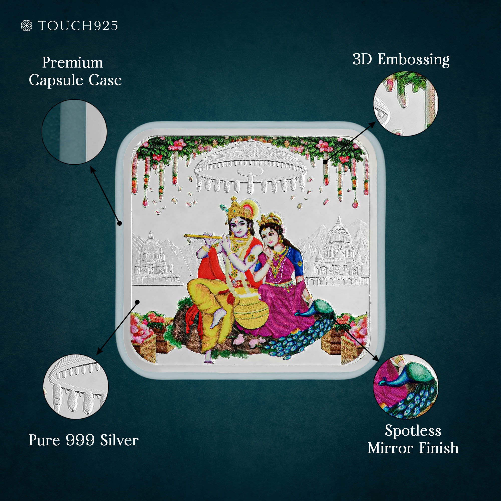 25g Radha Krishna Pure 999 Silver Coin