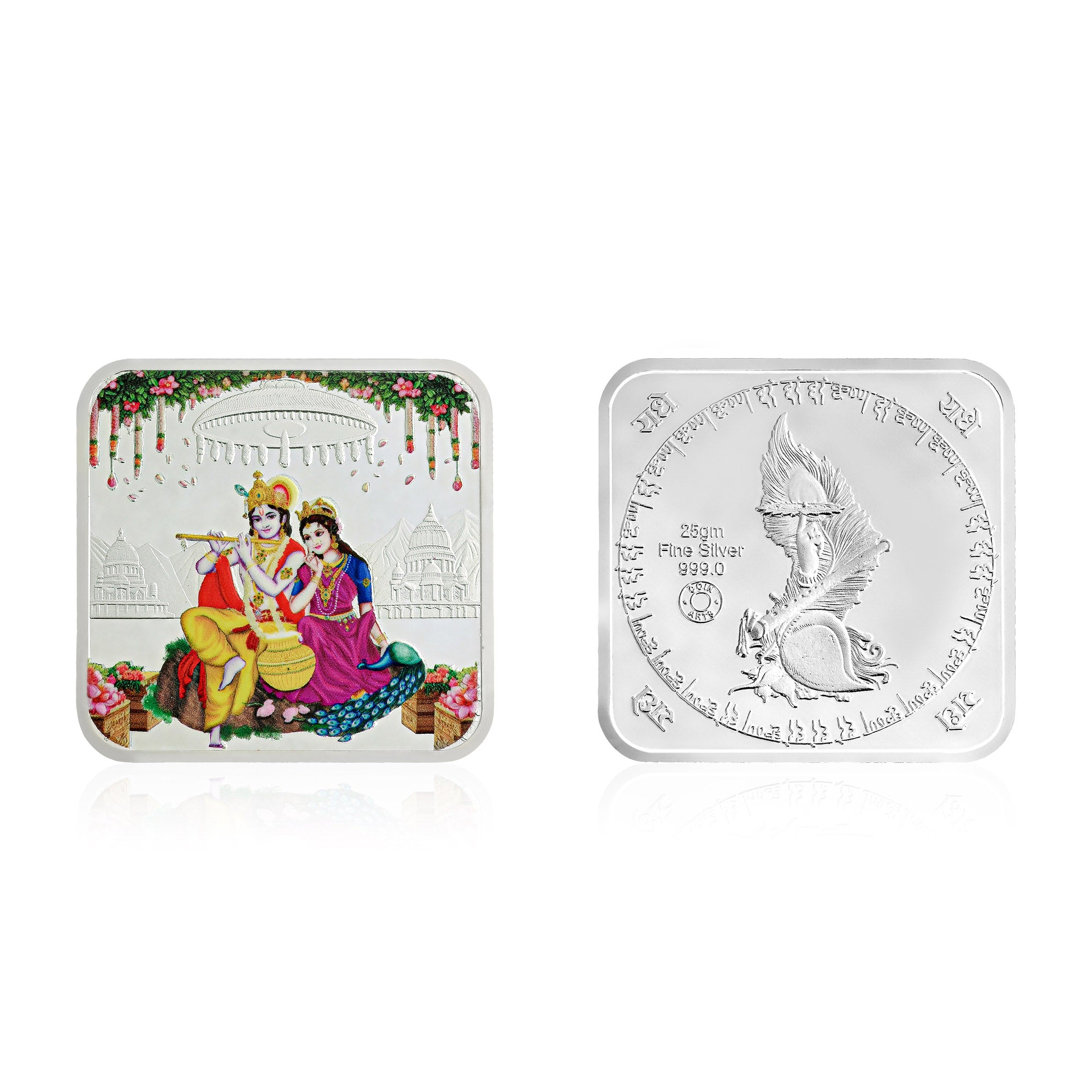 Pure 999 Silver 25g Radha Krishna Coin