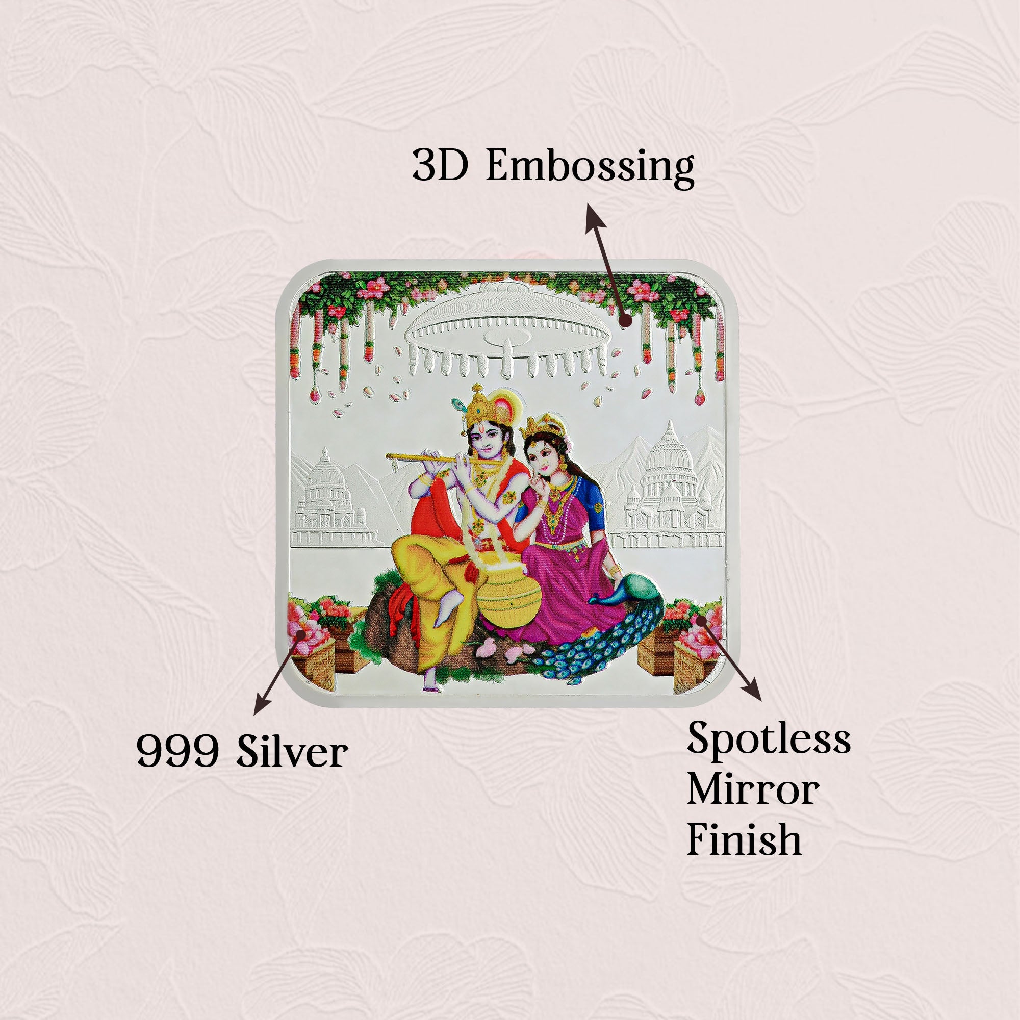 Pure 999 Silver 25g Radha Krishna Coin