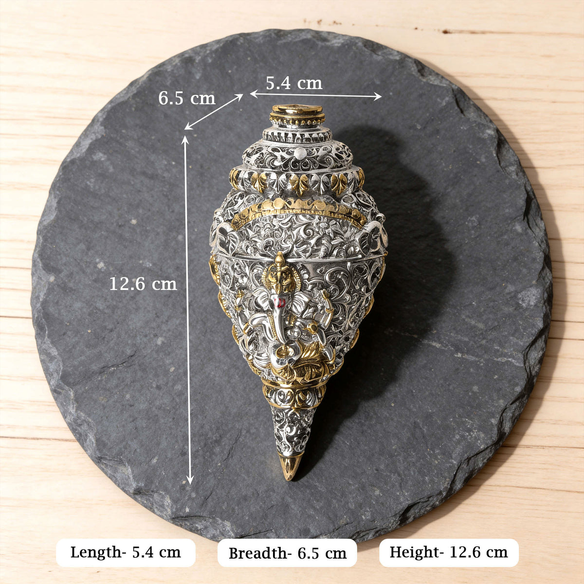 999 Silver Ganesh Shankh Gift Box