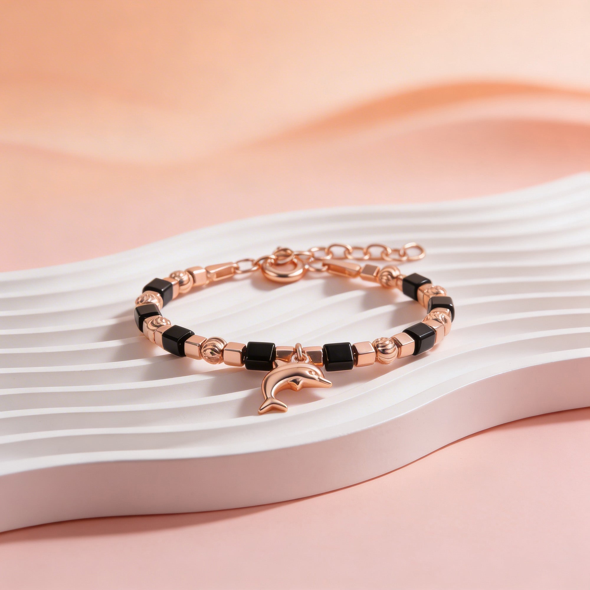 Dolphin Rose Gold Kids Anklet
