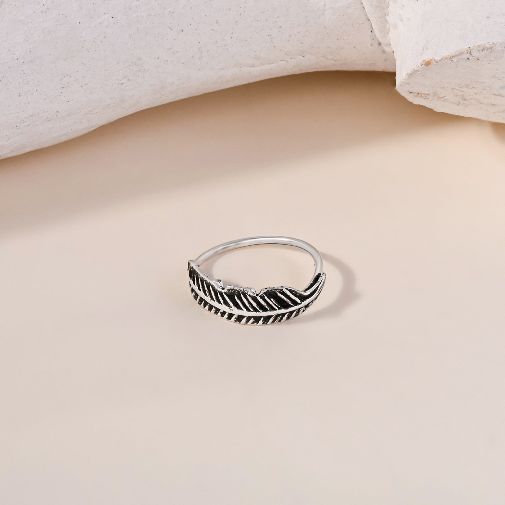 Oxidized Leaf Nose Ring