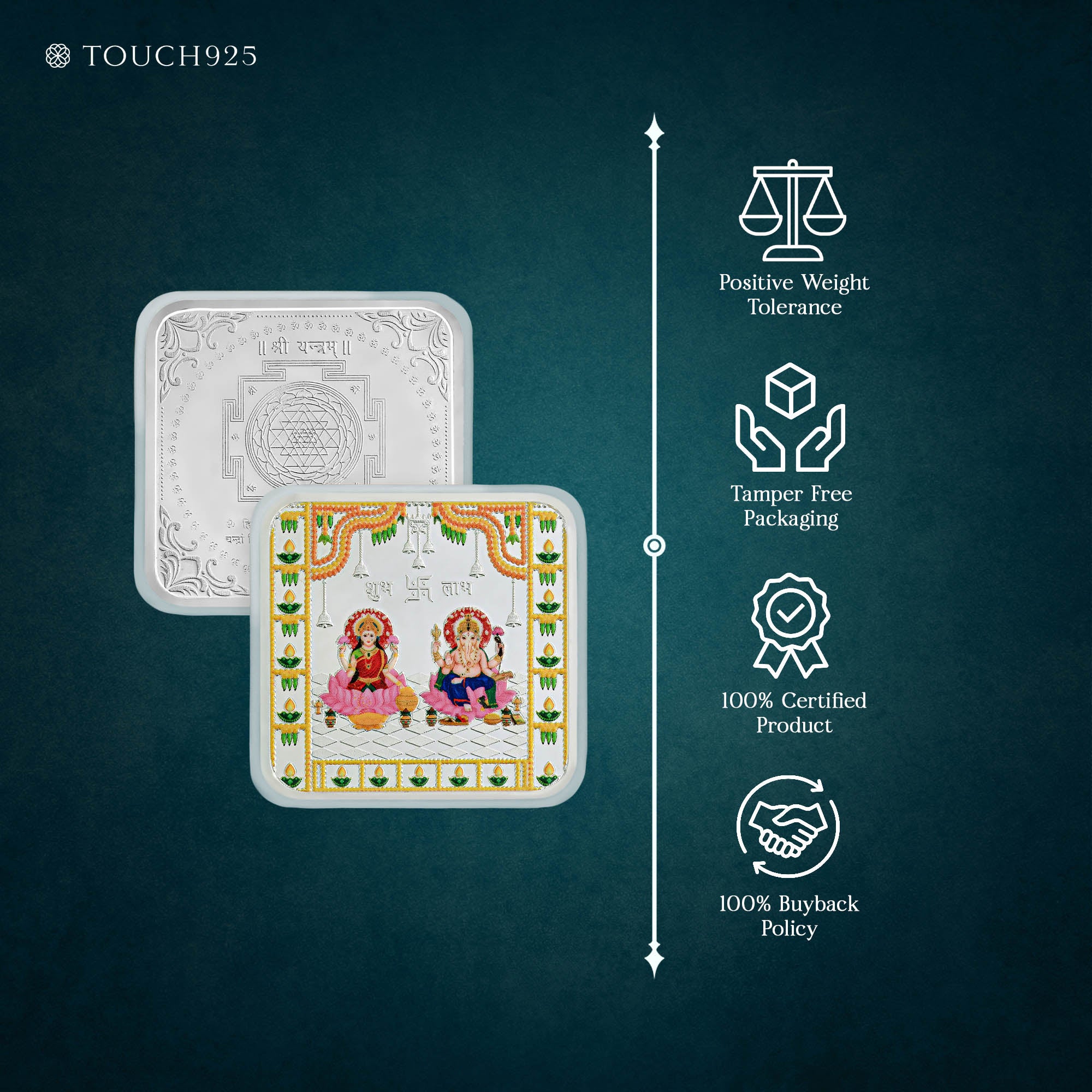 25g Lakshmi Ganesh Pure 999 Silver Coin