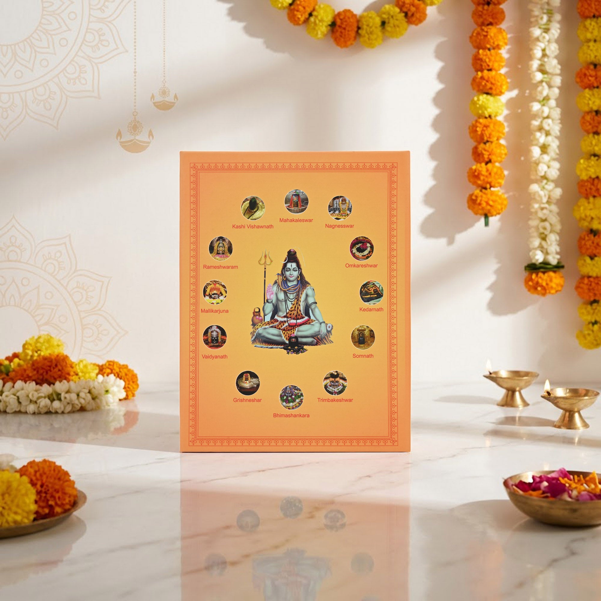 12 Jyotirling 999 Silver Coin Box (12 Coins)