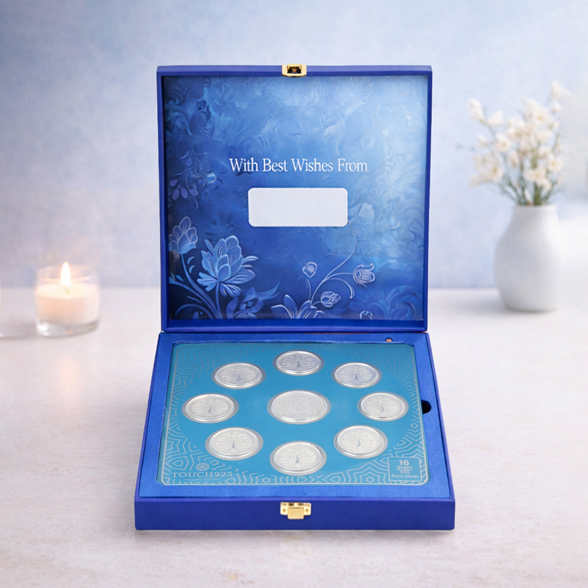 Shubh Vivah 999 Silver Coin Box (9 Coins)