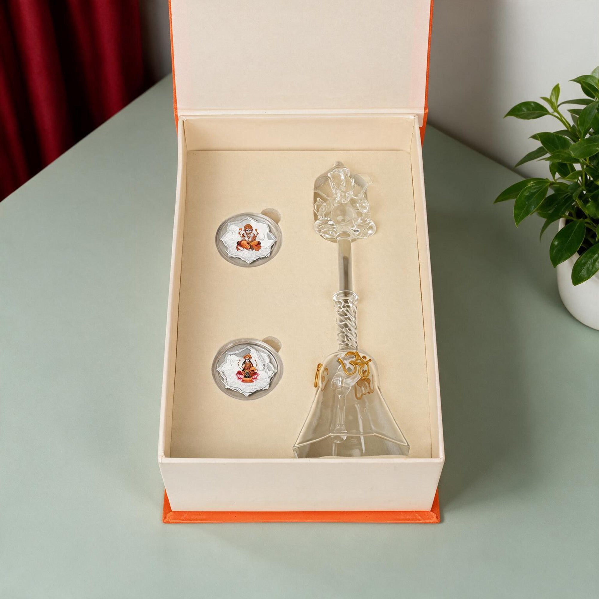 999 Silver Coins with Ganesha Bell Gift Hamper