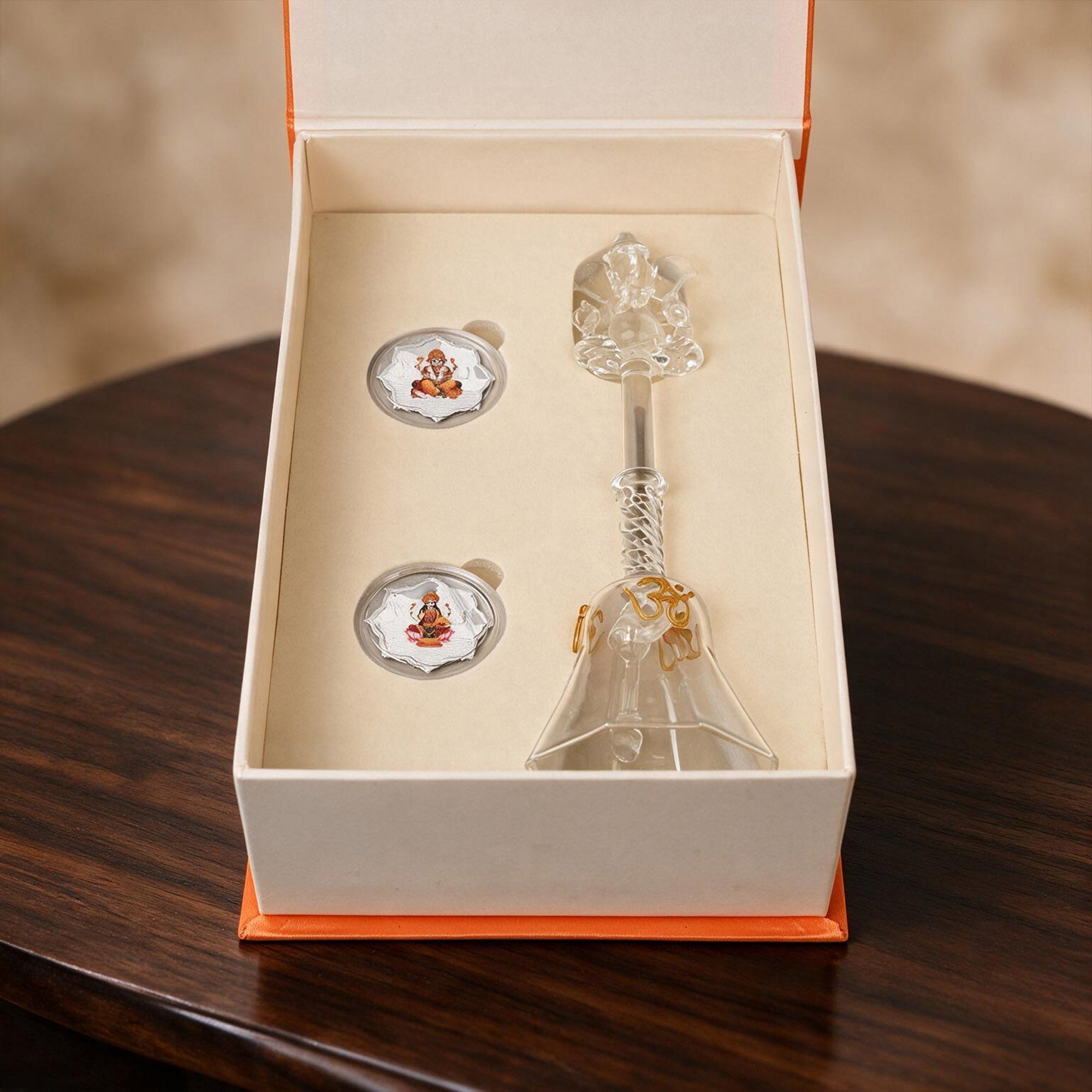 999 Silver Coins with Ganesha Bell Gift Hamper