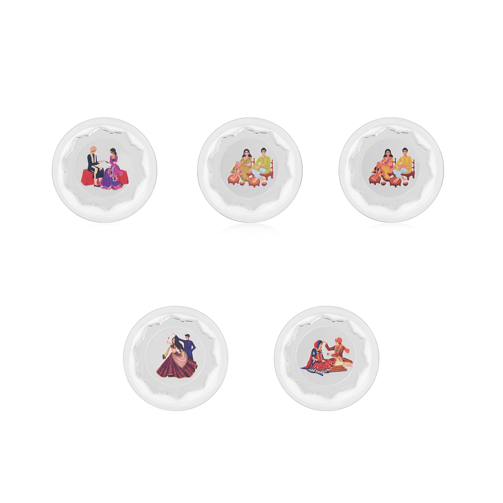 Musical Saptapadi 999 Silver Coin Box (5 Coins)