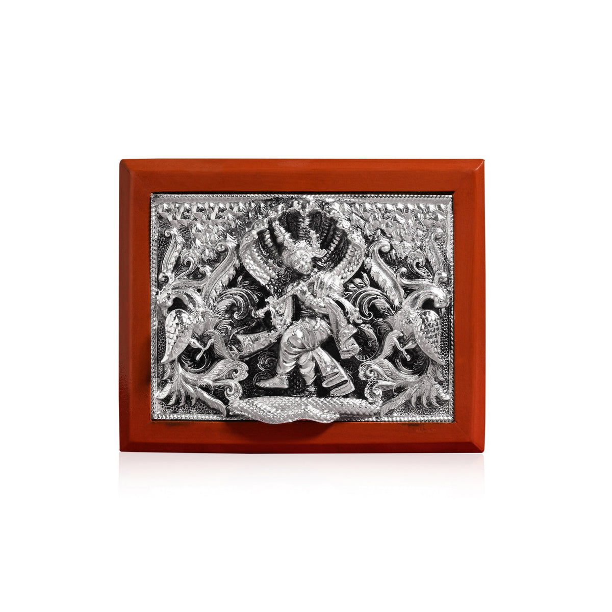 999 Silver Krishna Design Keepsake Box