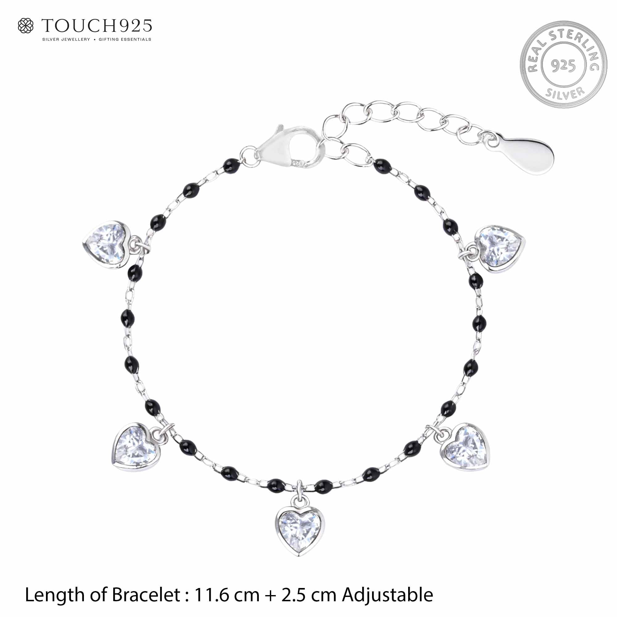 Sparkling Heart Kids Anklet