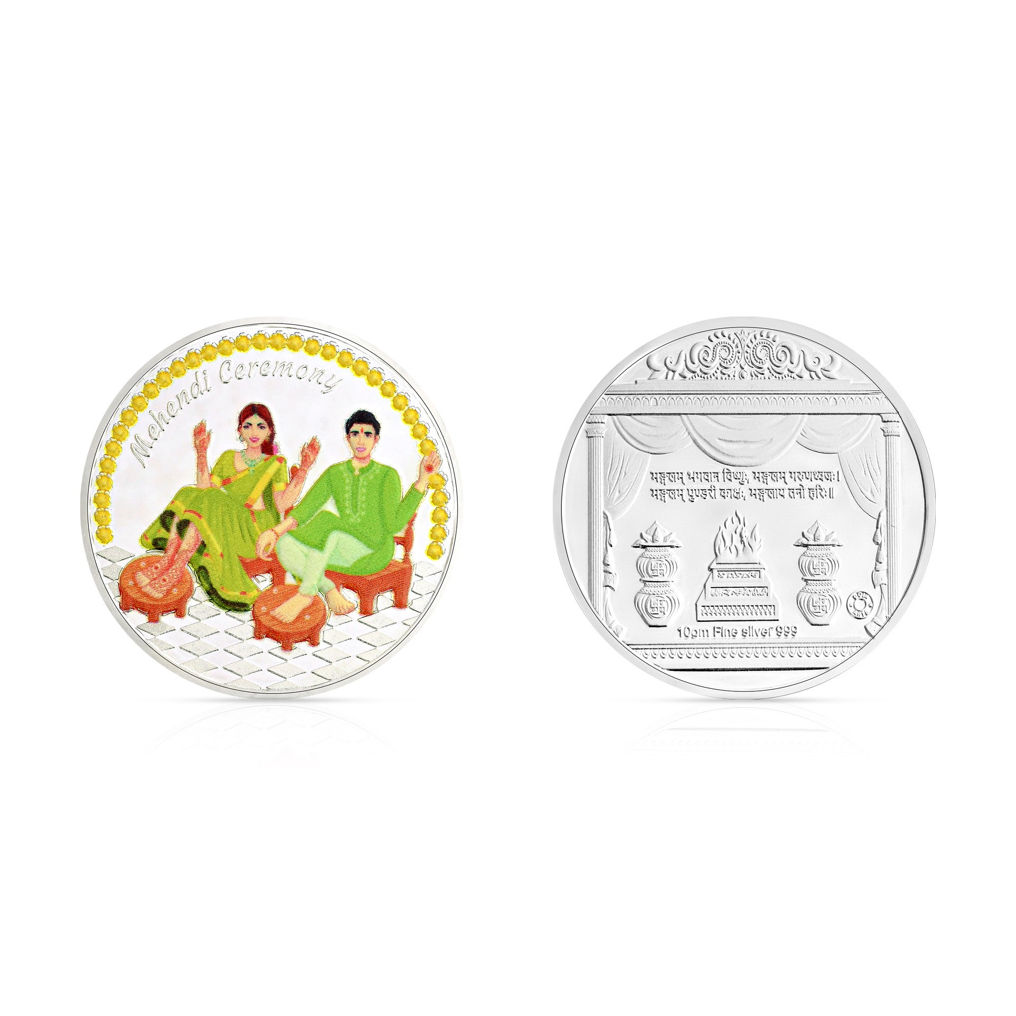 Pure 999 Silver 10g Mehendi Ceremony Coin