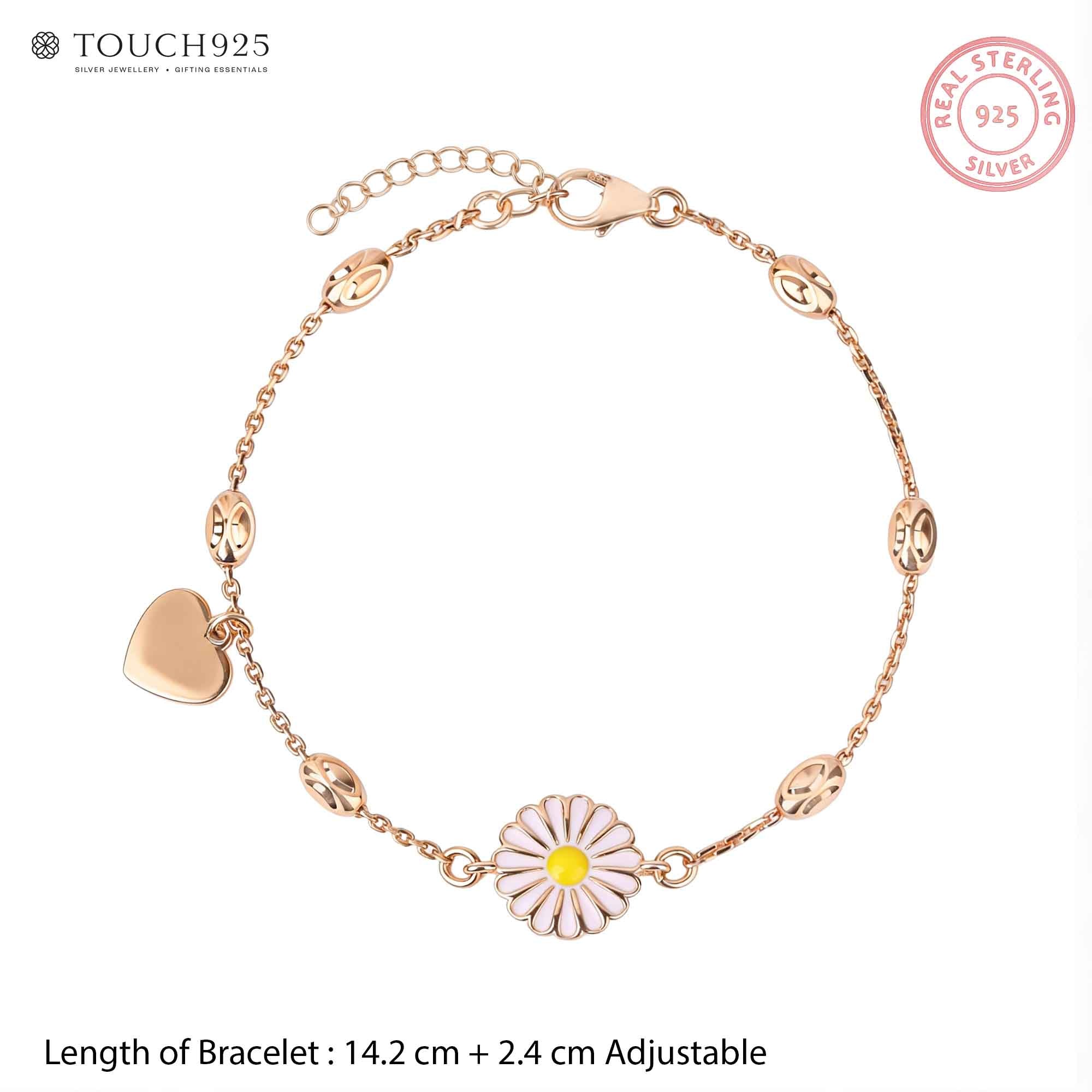 Rose Gold Daisy Kids Anklet