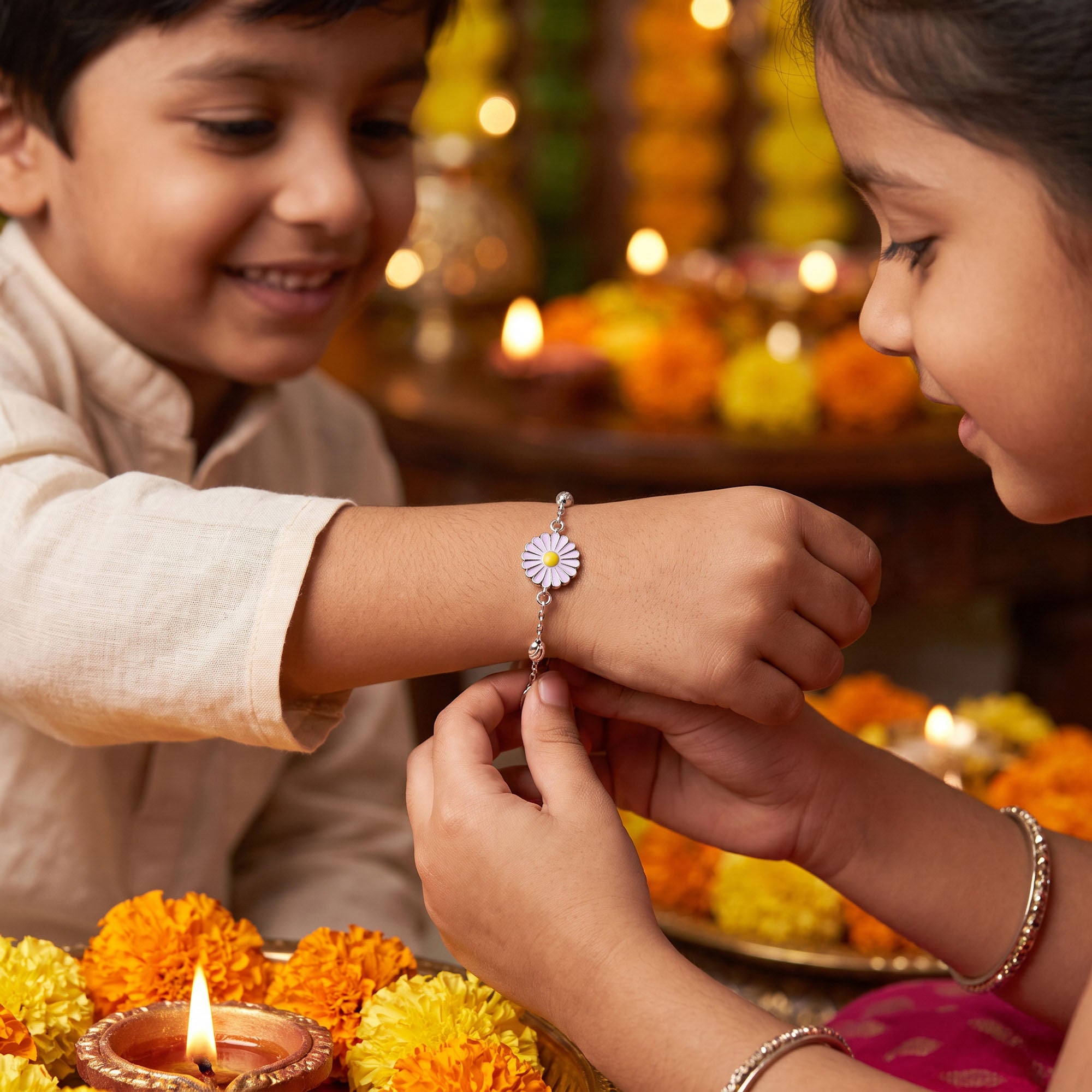 Daisy & Heart Kids Rakhi