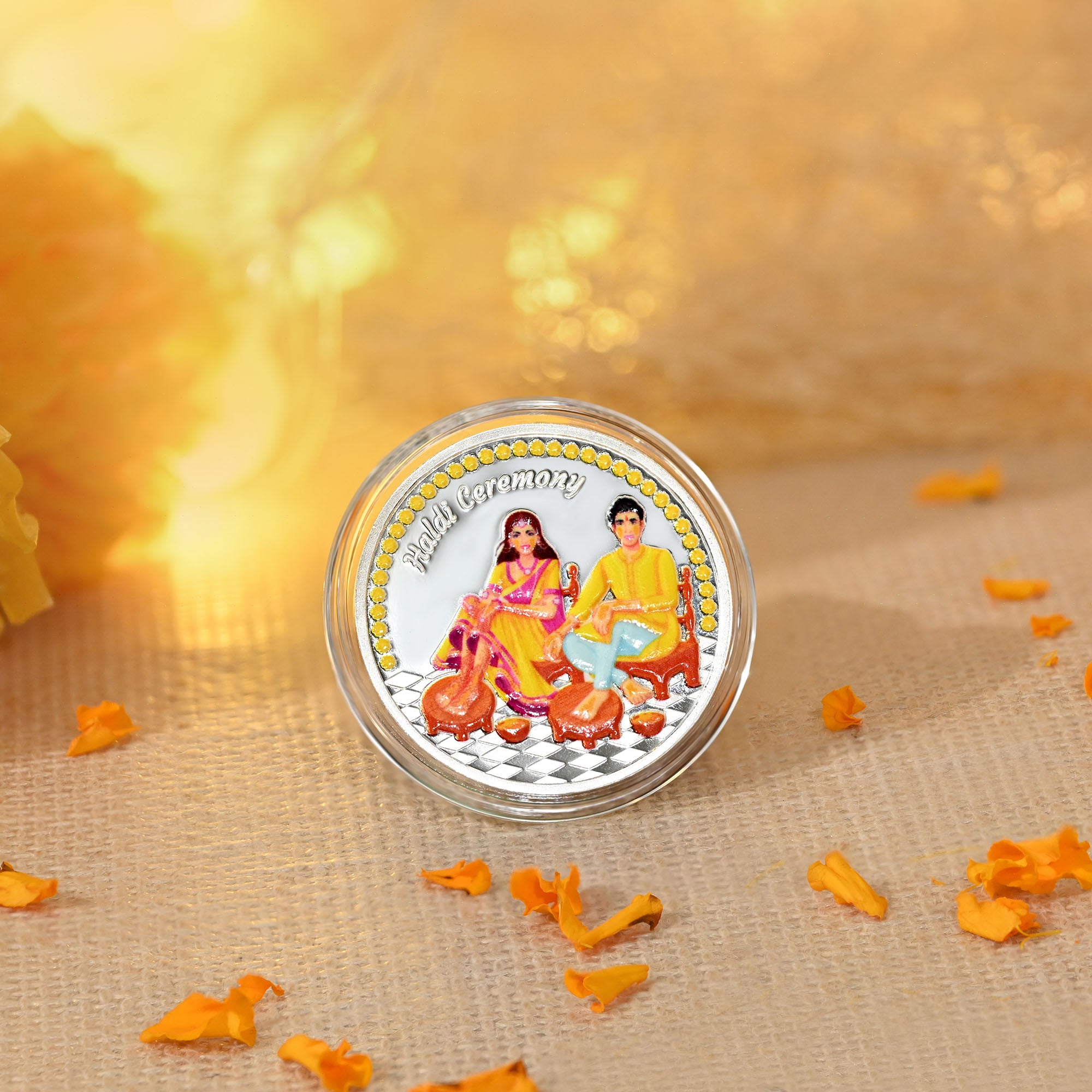 Pure 999 Silver 10g Haldi Ceremony Coin