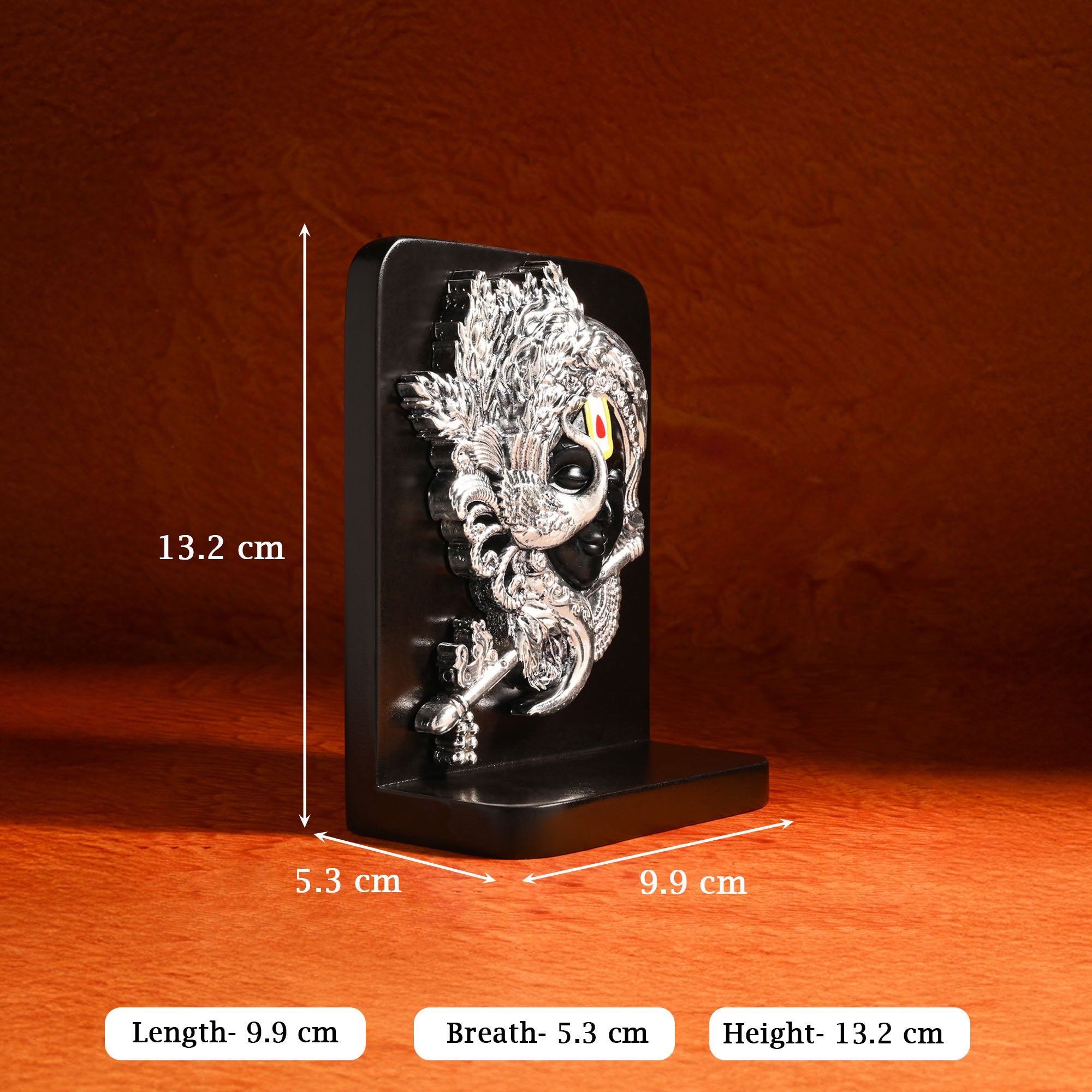 999 Silver Krishna Showpiece