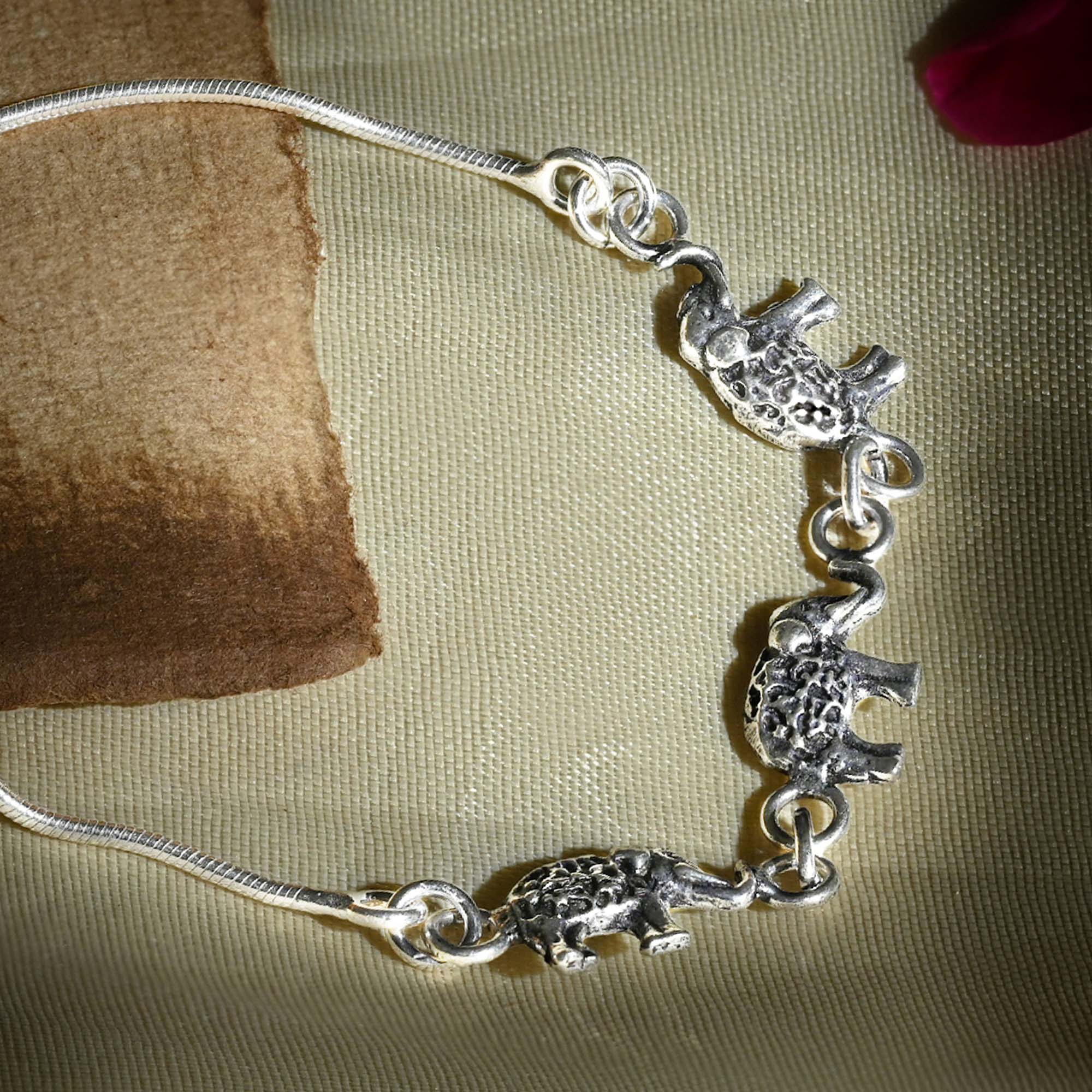 Regal Elephant Link Anklet