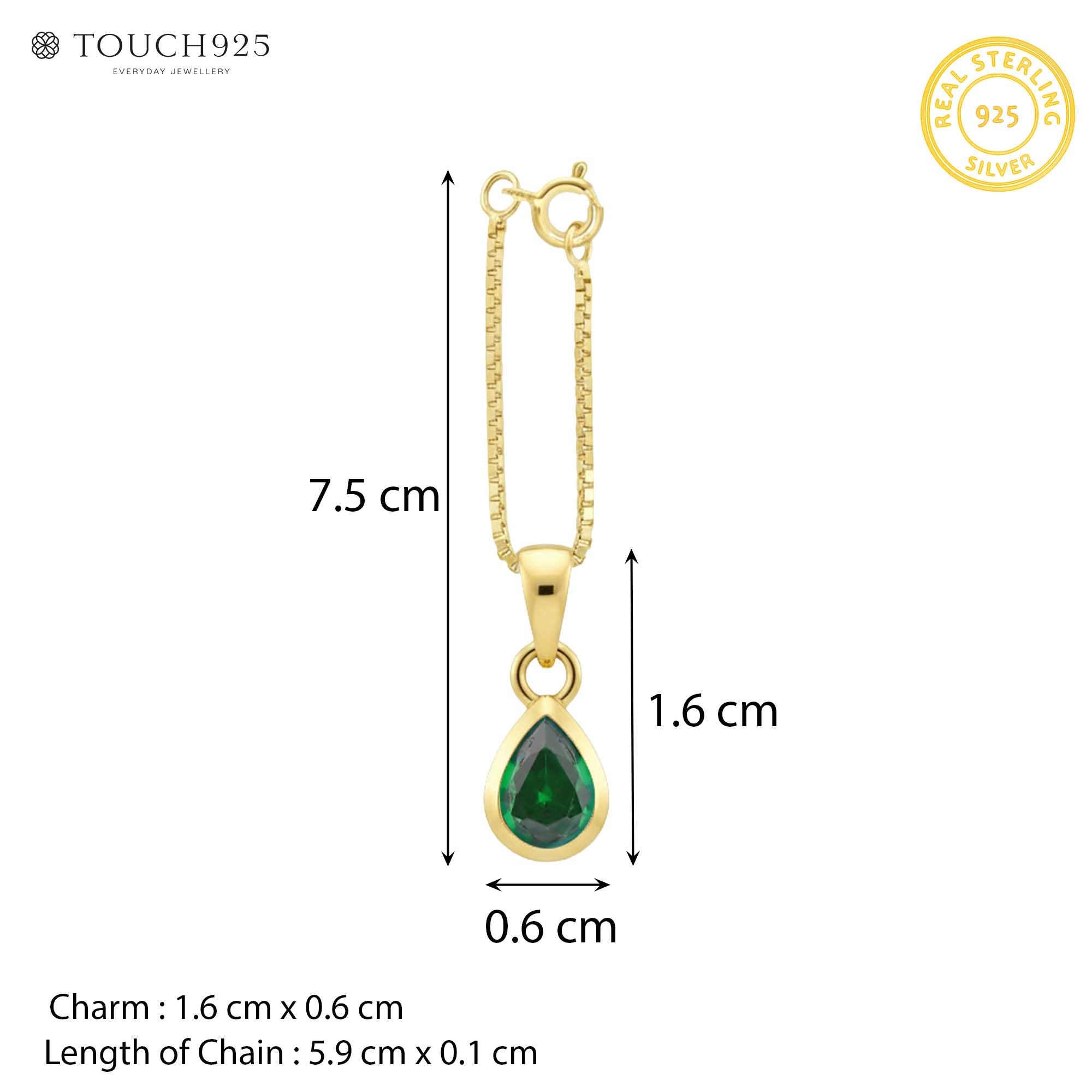 May Birthstone Charm