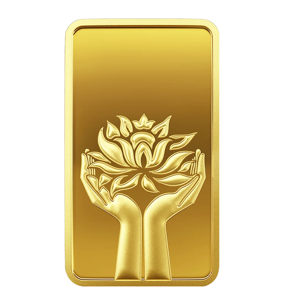 金のわらじ 999.9 MITSUMASA GOLD 24K (999.9+) Purest 1 gm Lotus Gold Bar - Touch925
