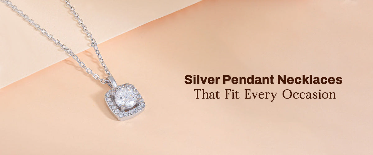 Best Silver Necklace with Pendants for Office, College & Parties