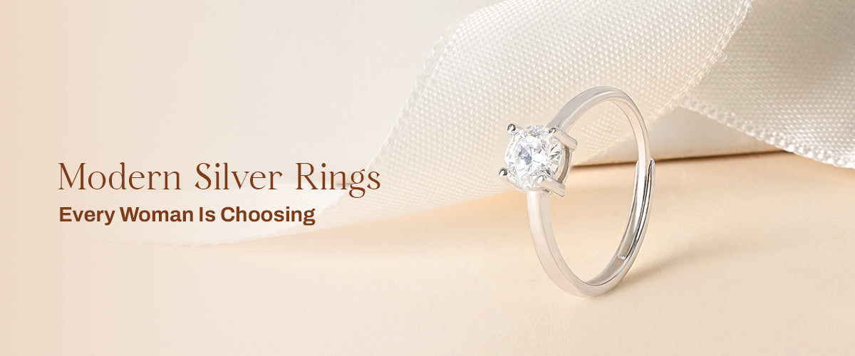 Women’s Silver Rings in Modern Designs