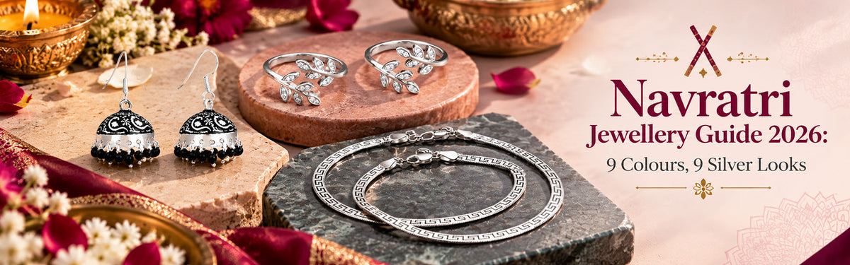 Navratri Jewellery Guide 2026: 9 Colours, 9 Silver Looks – Touch925