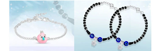 kids silver jewellery anklets