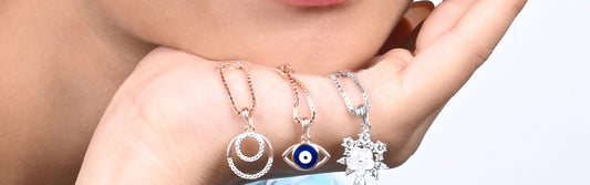 Elegant silver jewellery for women, featuring timeless designs and versatile pieces for every occasion, including necklaces, bracelets, and earrings.