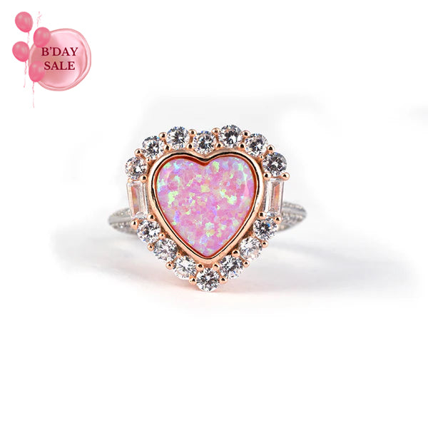 Heart Blush Silver Ring - Touch925