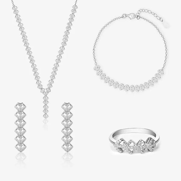 Silver Filigree Linkage Elegance Set