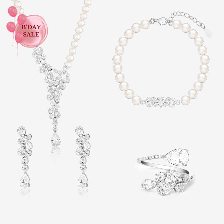 Pearl Petal Fusion Jewellery Set - Touch925