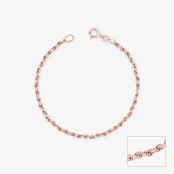 Classic Rolo Silver Anklet