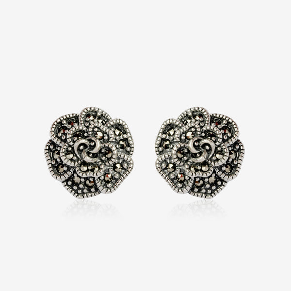 Oxidized Floral Studs - Touch925