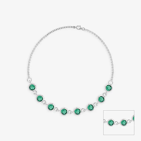 Green Stone Charm Anklet