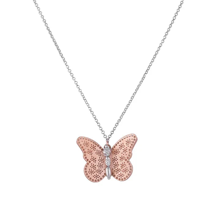 Silver Butterfly Chain Locket - Touch925